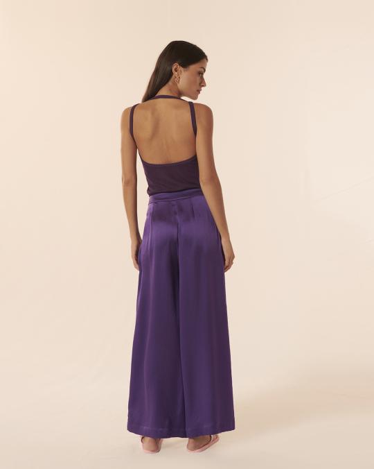 Karma Koma Pantalon En Soie Swan JADE