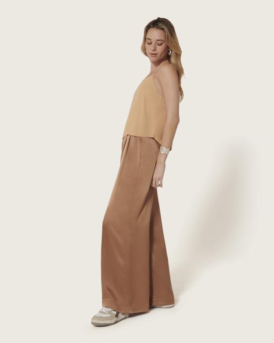 Karma Koma Pantalon En Soie Swan JADE