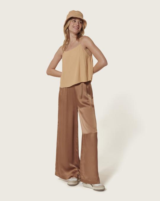 karma koma Pantalon en soie Swan JADE