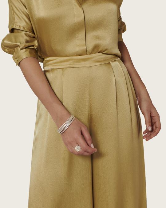 Karma Koma Pantalon En Soie Swan JADE