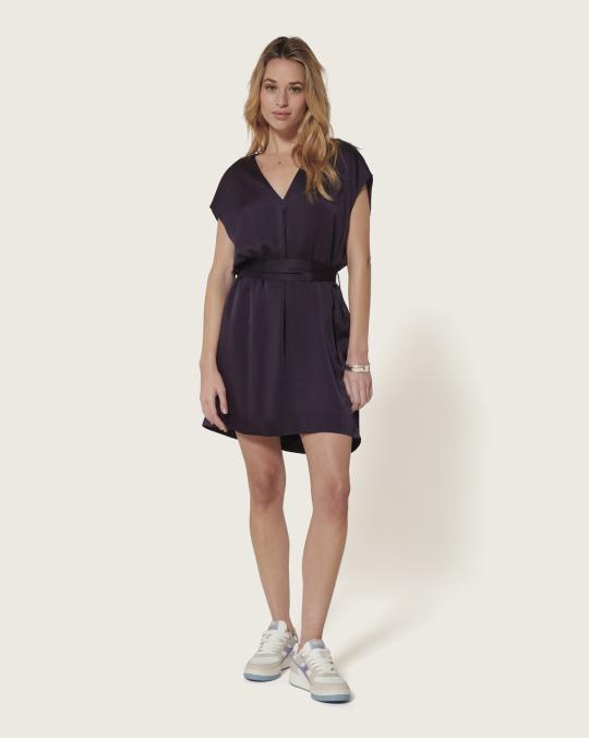 Karma Koma Robe Courte En Soie Alicante JALAPENOS