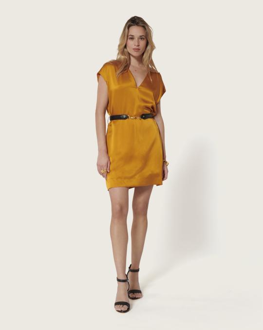 Karma Koma Robe Courte En Soie Alicante JALAPENOS