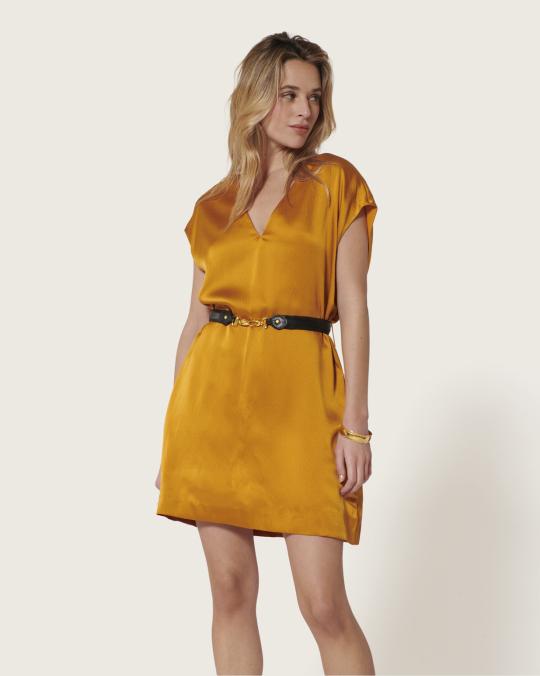 karma koma Robe courte en soie Alicante JALAPENOS