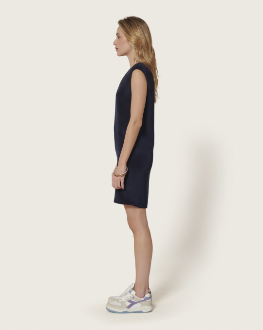 Karma Koma Robe Courte En Soie Diva MINUIT