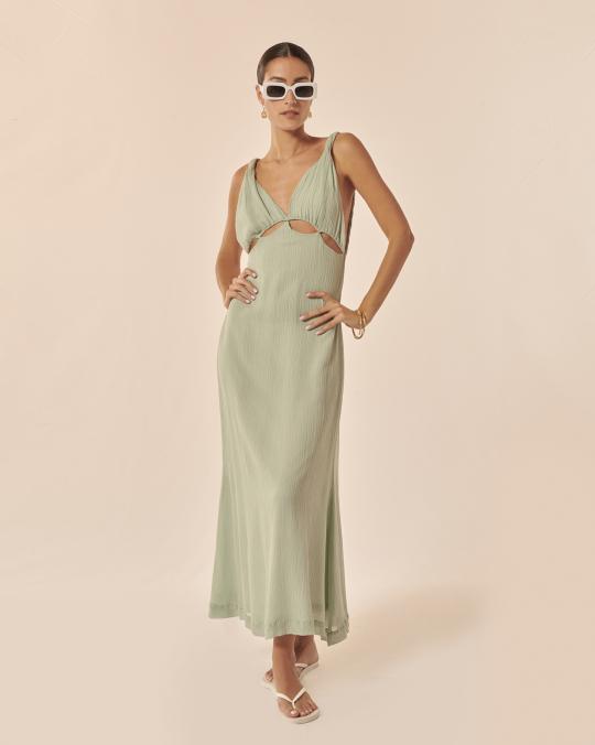 Karma Koma Robe Longue Bubble OIL GREEN