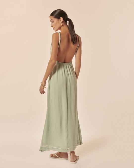 karma koma Robe longue Bubble OIL GREEN