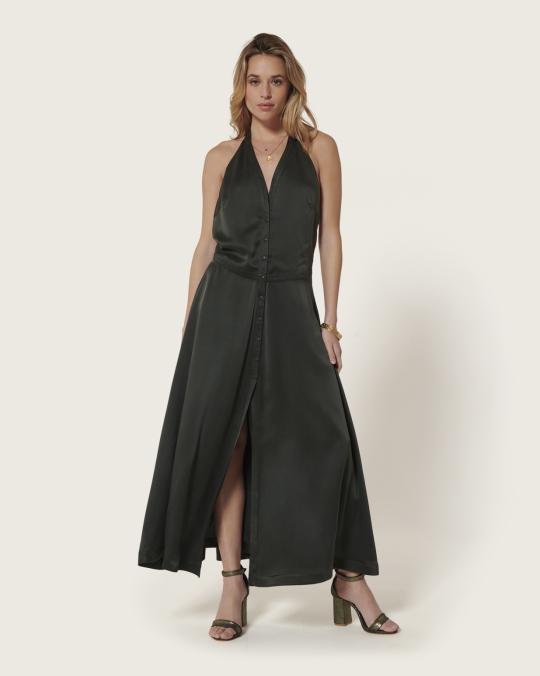 karma koma Robe longue en soie Caro GINGER