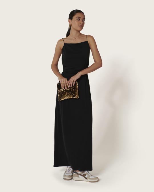 Karma Koma Robe Longue Panda BLACK