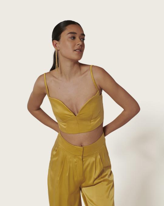 karma koma Top en soie Moreau TOMETTE