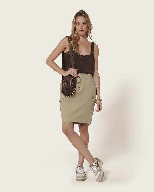 Karma Koma Top En Soie Niko SNOW