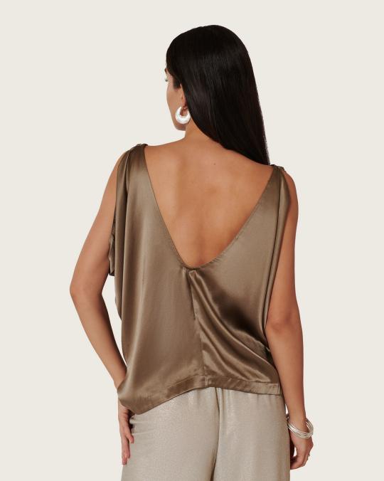 Karma Koma Top En Soie Santa HK GREEN