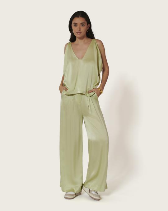 Karma Koma Top En Soie Santa HK GREEN