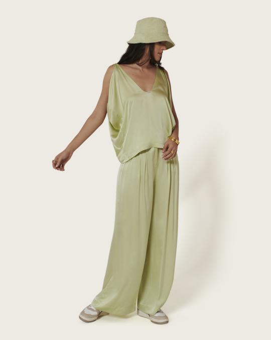 Karma Koma Top En Soie Santa HK GREEN