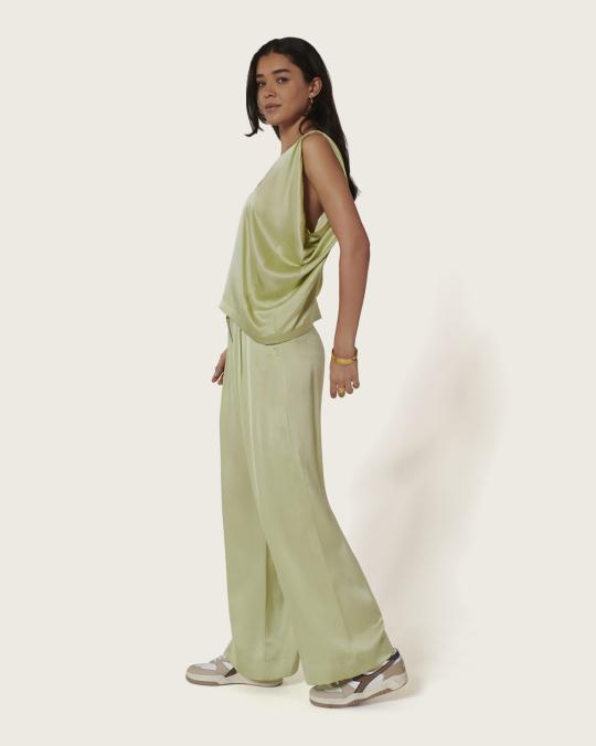 Karma Koma Top En Soie Santa HK GREEN