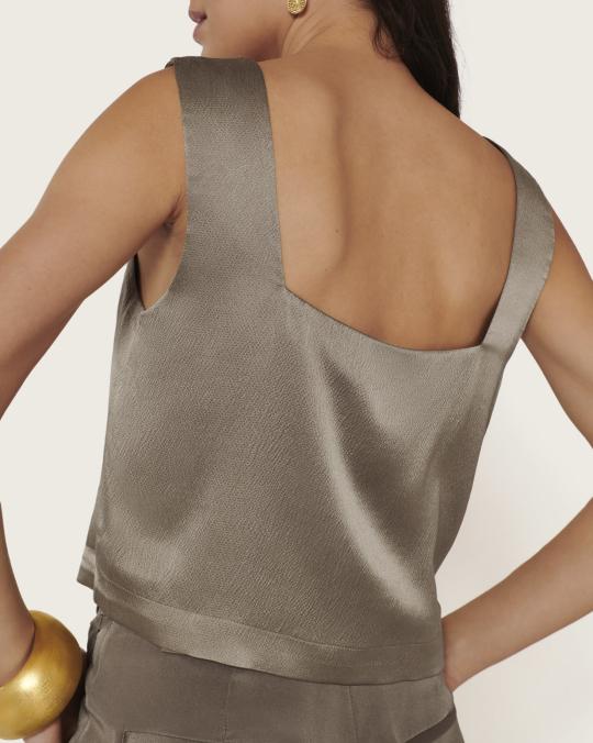 Karma Koma Top En Soie Texas SNOW