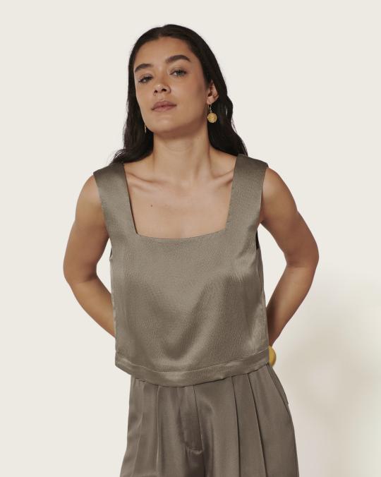 karma koma Top en soie Texas SNOW