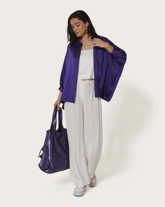 Karma Koma Top En Soie Texas SNOW