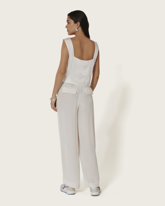 Karma Koma Top En Soie Texas SNOW