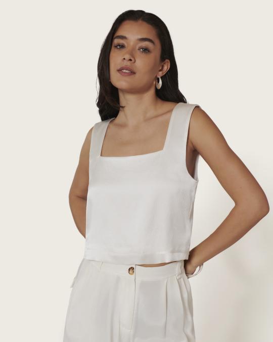 karma koma Top en soie Texas SNOW