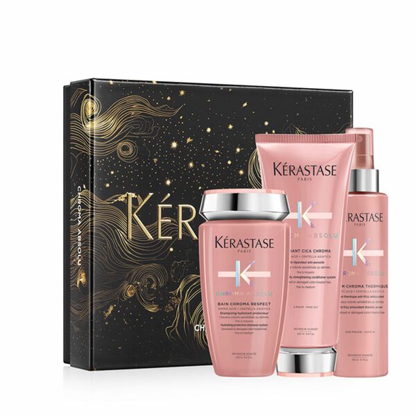 kerastase Chroma Absolu – Coffret de soins pour Cheveux Colorés Fins à Moyens