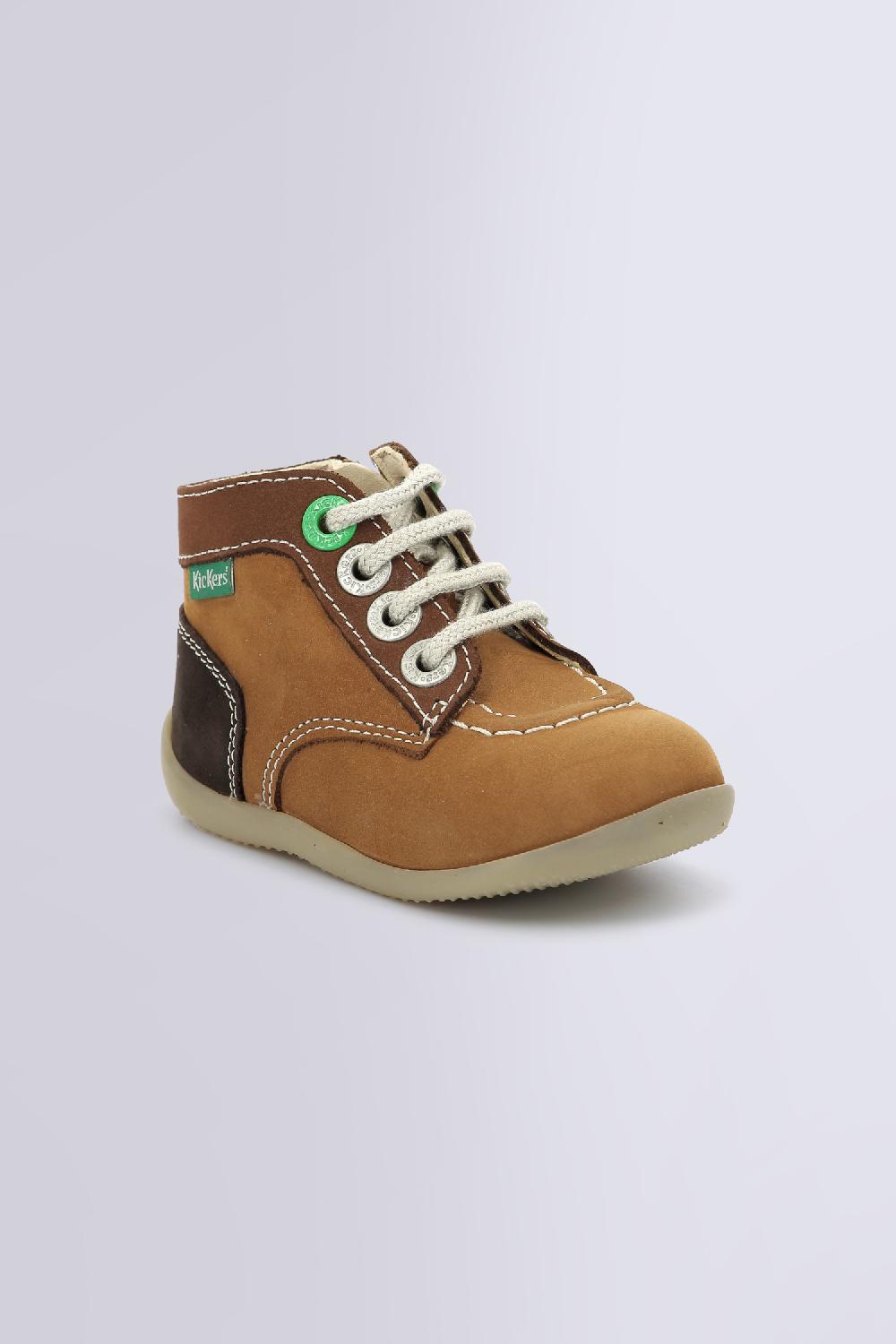 Kickers BONZIP CAMEL MARRON TRICOLORE