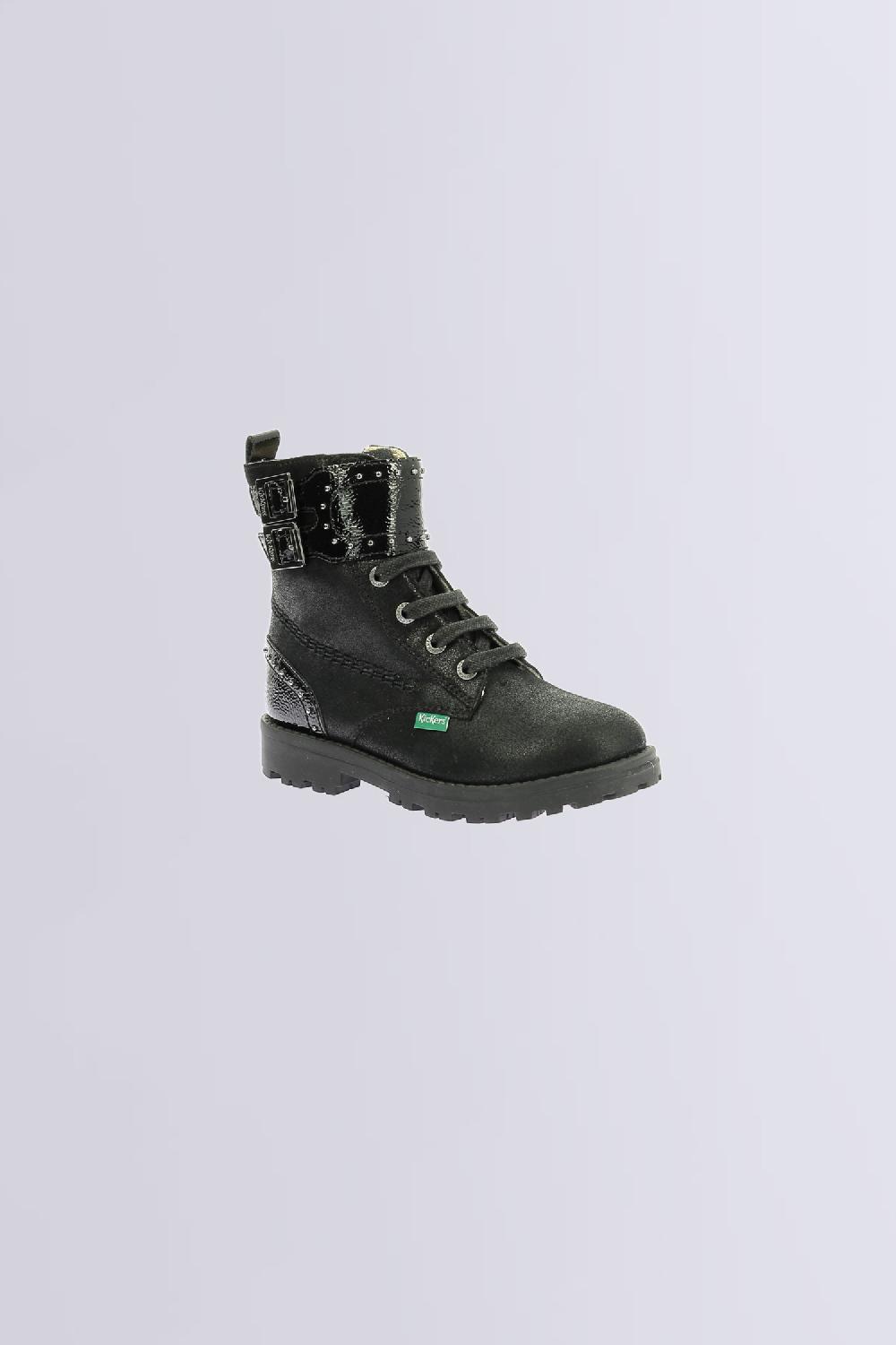 kickers Groorock Noir brillant