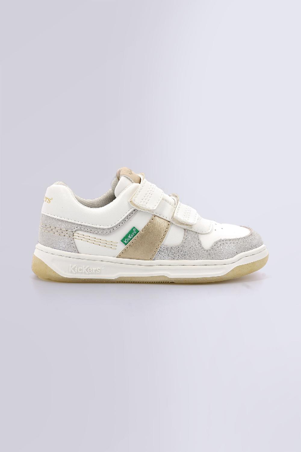 Kickers Kalido Blanc Argent Or