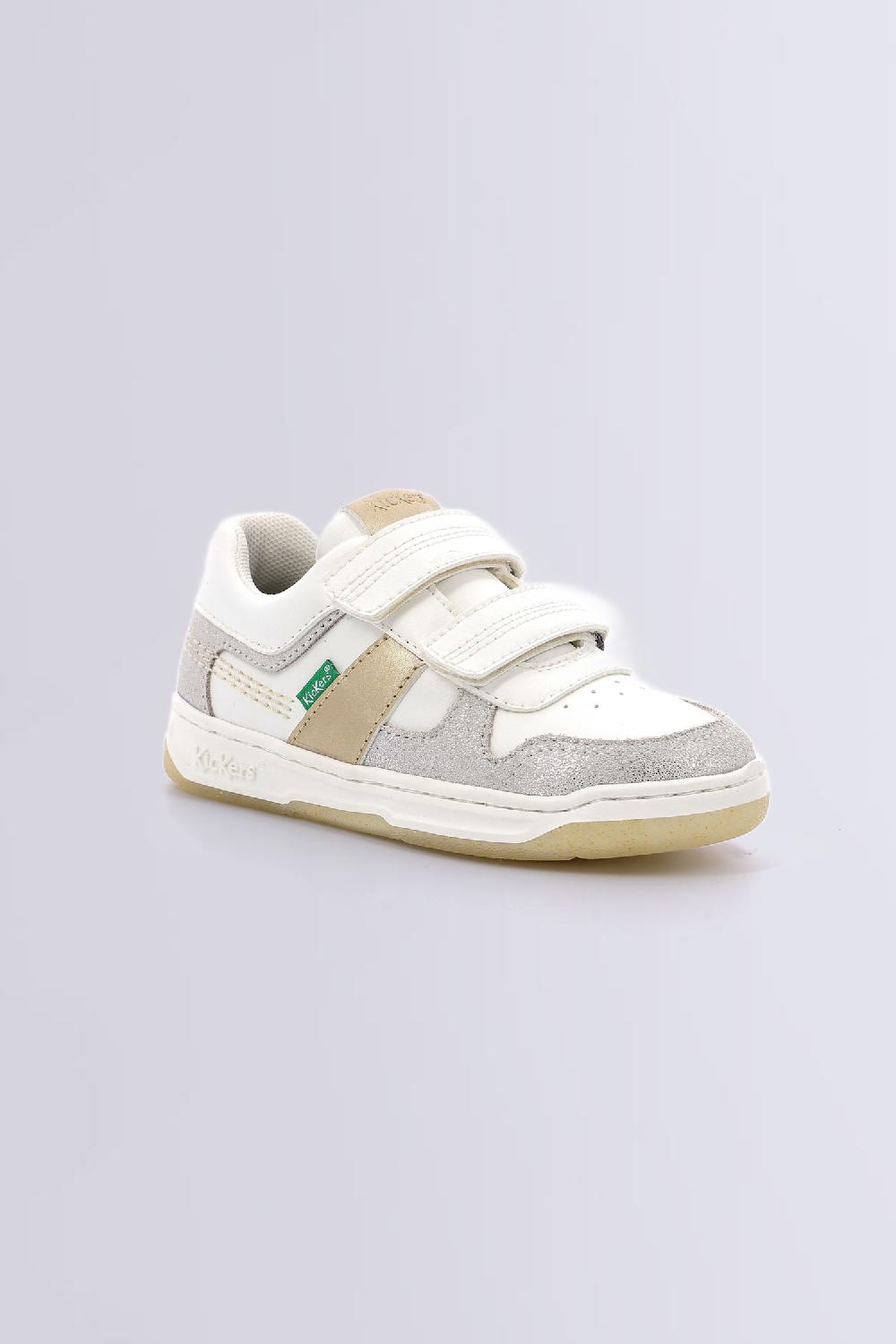 kickers Kalido Blanc argent or