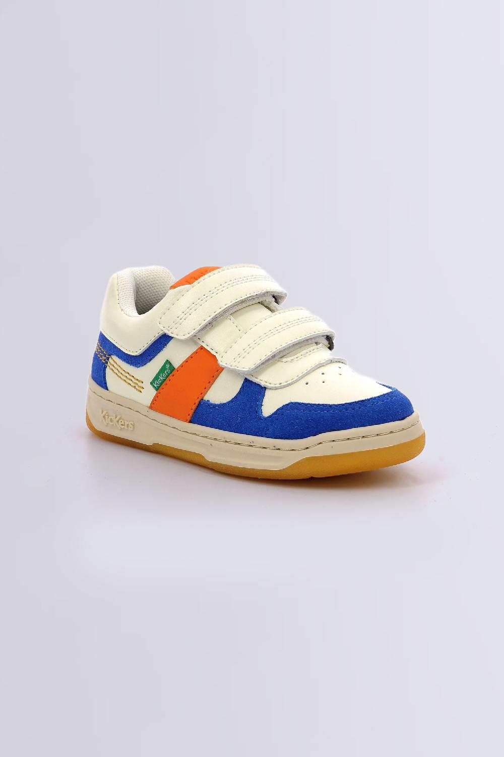 kickers Kalido Blanc bleu orange
