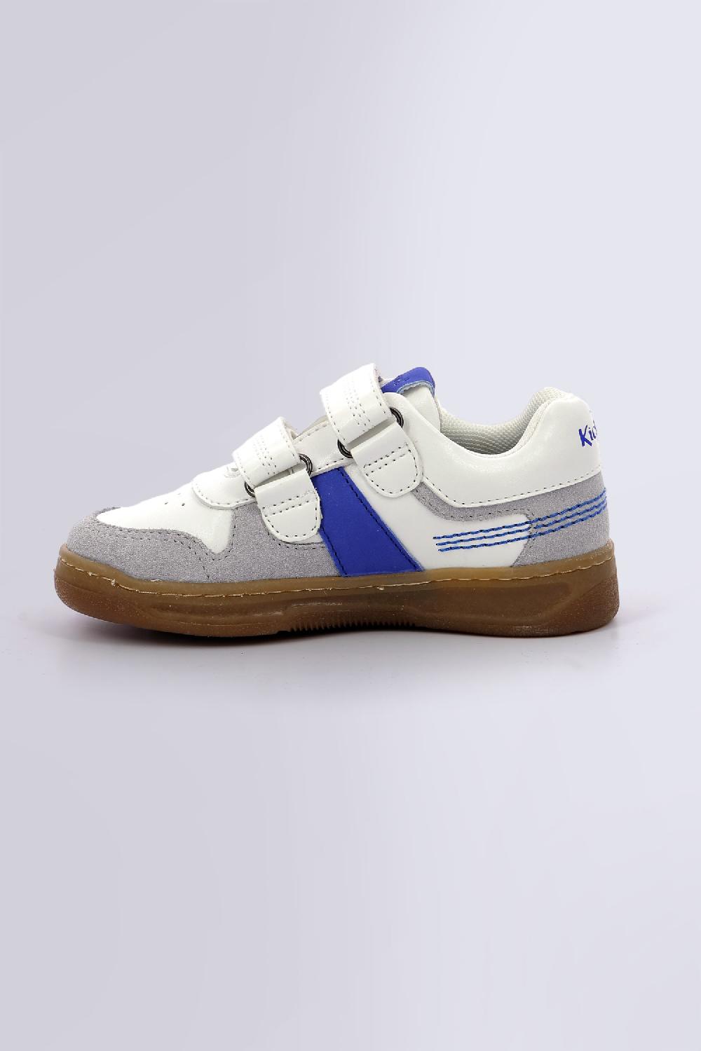 Kickers Kalido Blanc Gris Bleu