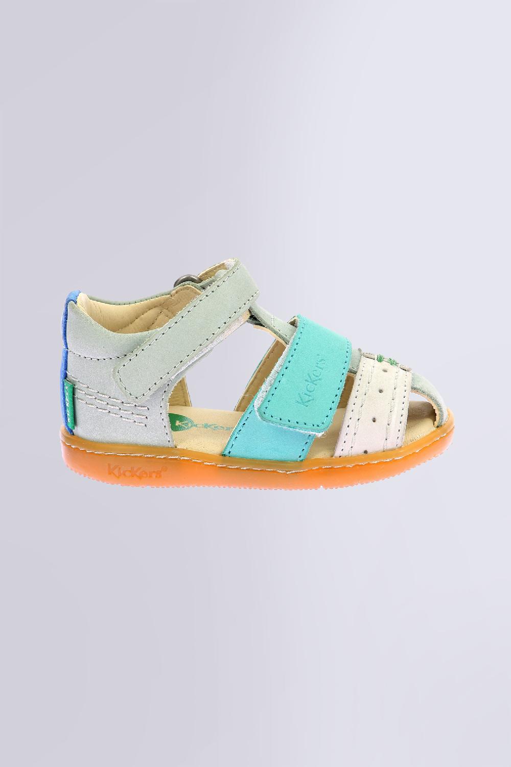 Kickers Kick Bazar Vert Blanc Casse Turquoise