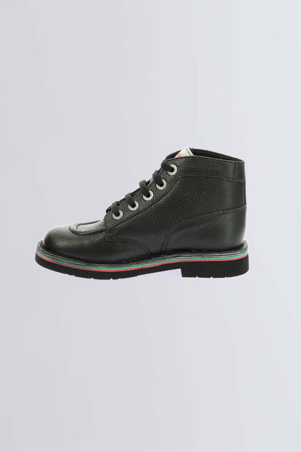 Kickers Kick Col Noir Broderie Coeur