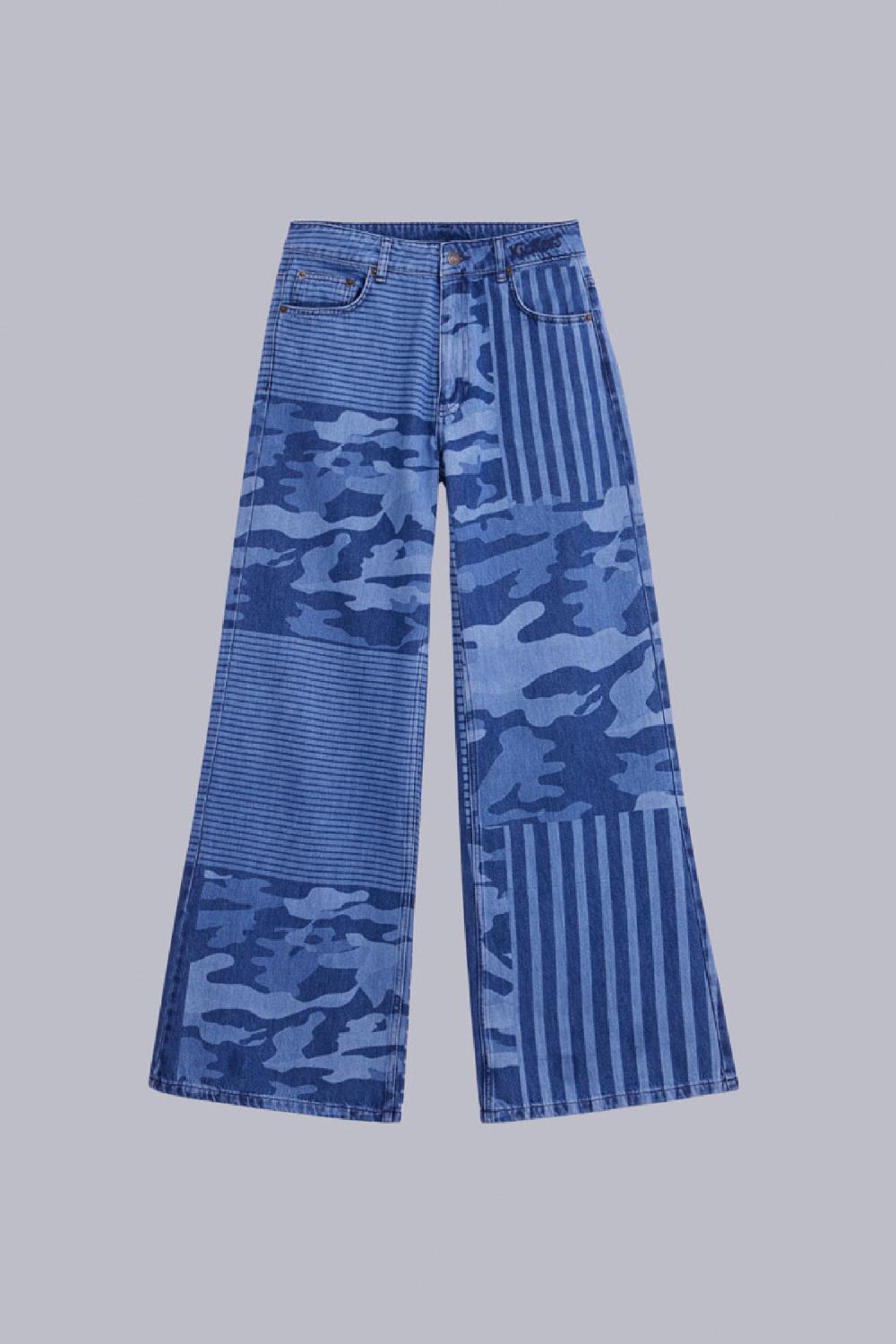 kickers Kick Flare Bleu Camouflage