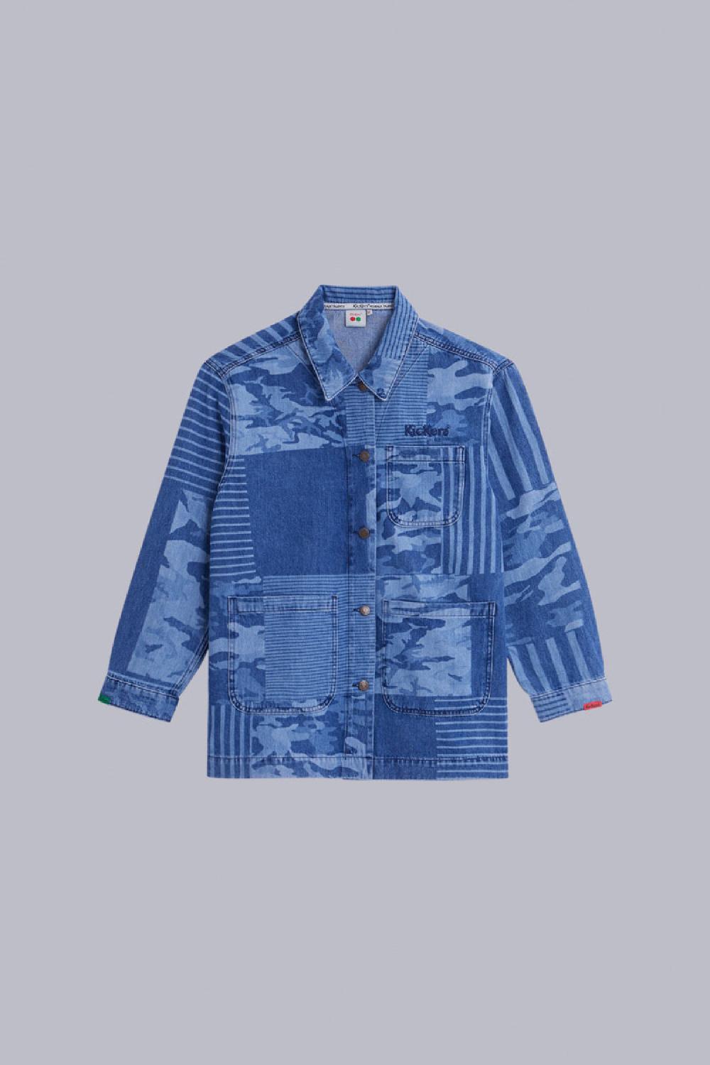 kickers Kick Jacket Bleu Camouflage