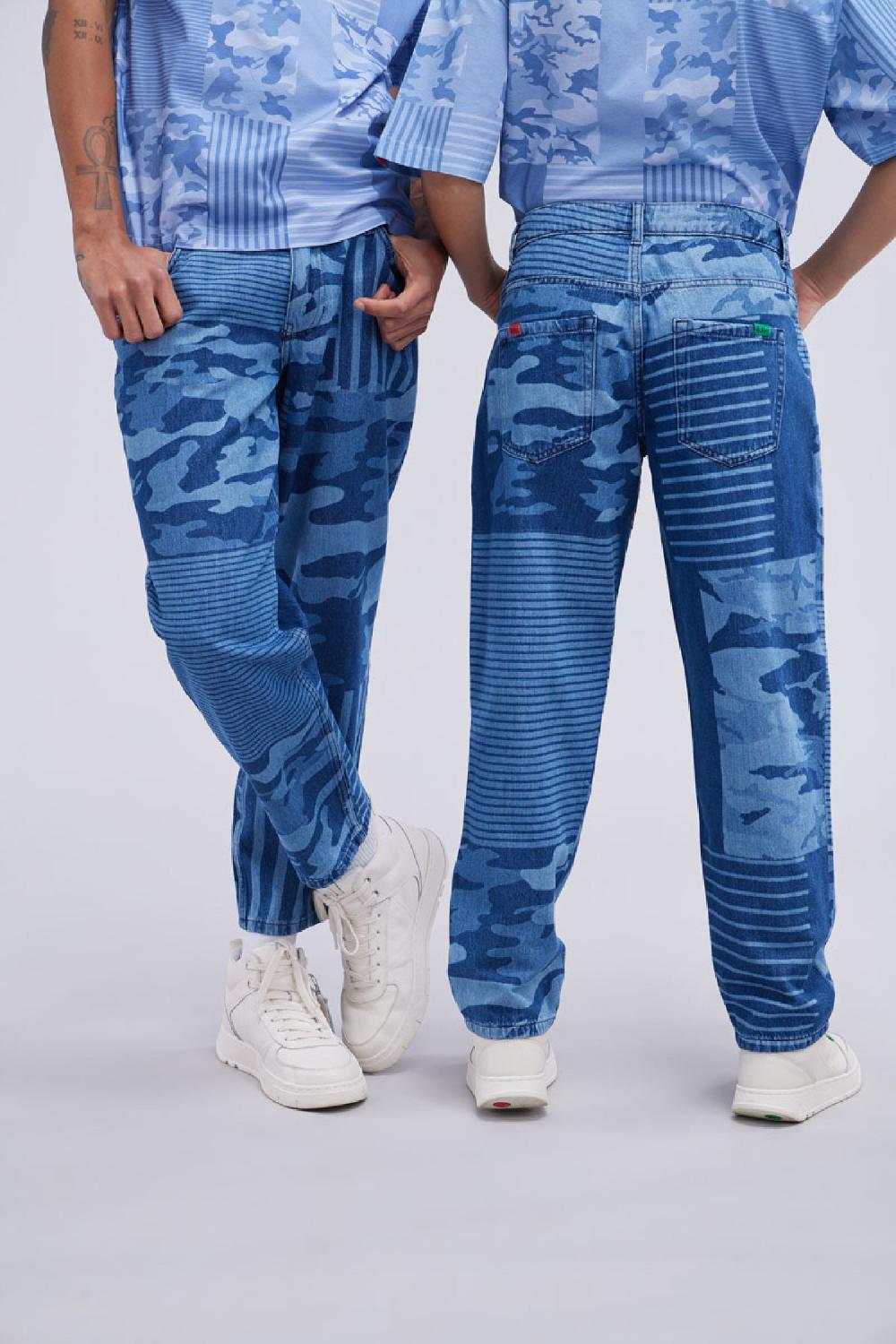 Kickers Kick Jean Bleu Camouflage