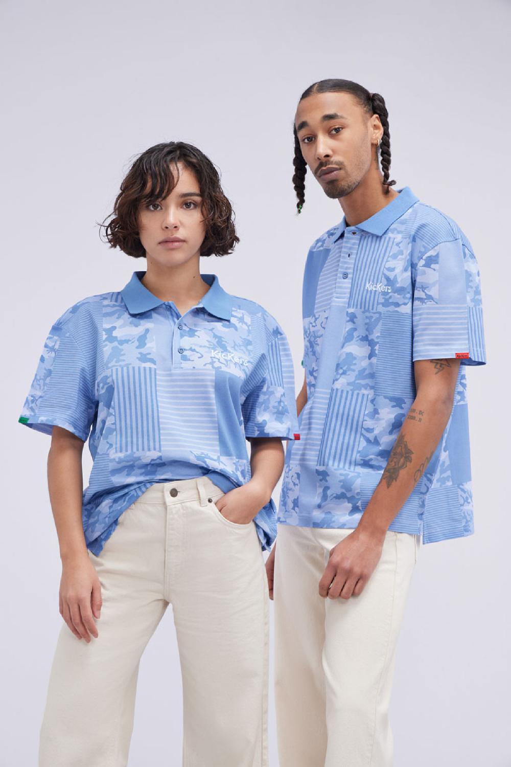 Kickers Kick Polo Bleu Camouflage