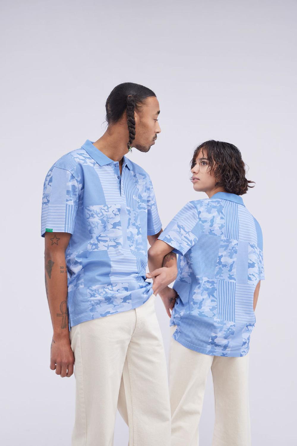 Kickers Kick Polo Bleu Camouflage