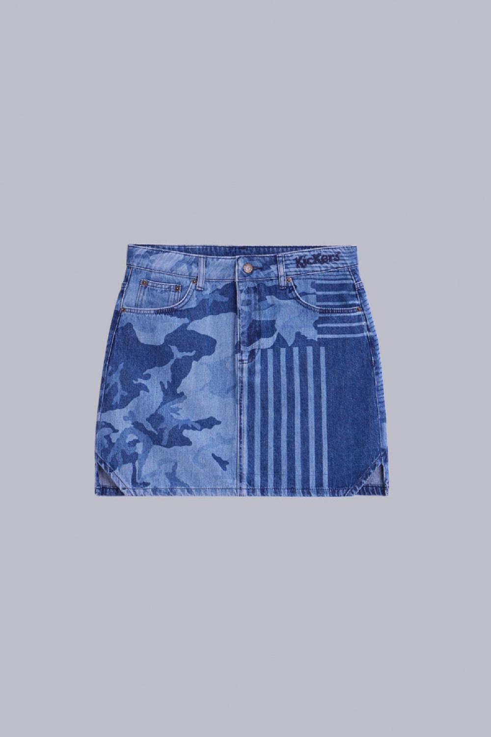 kickers Kick Skirt Bleu Camouflage