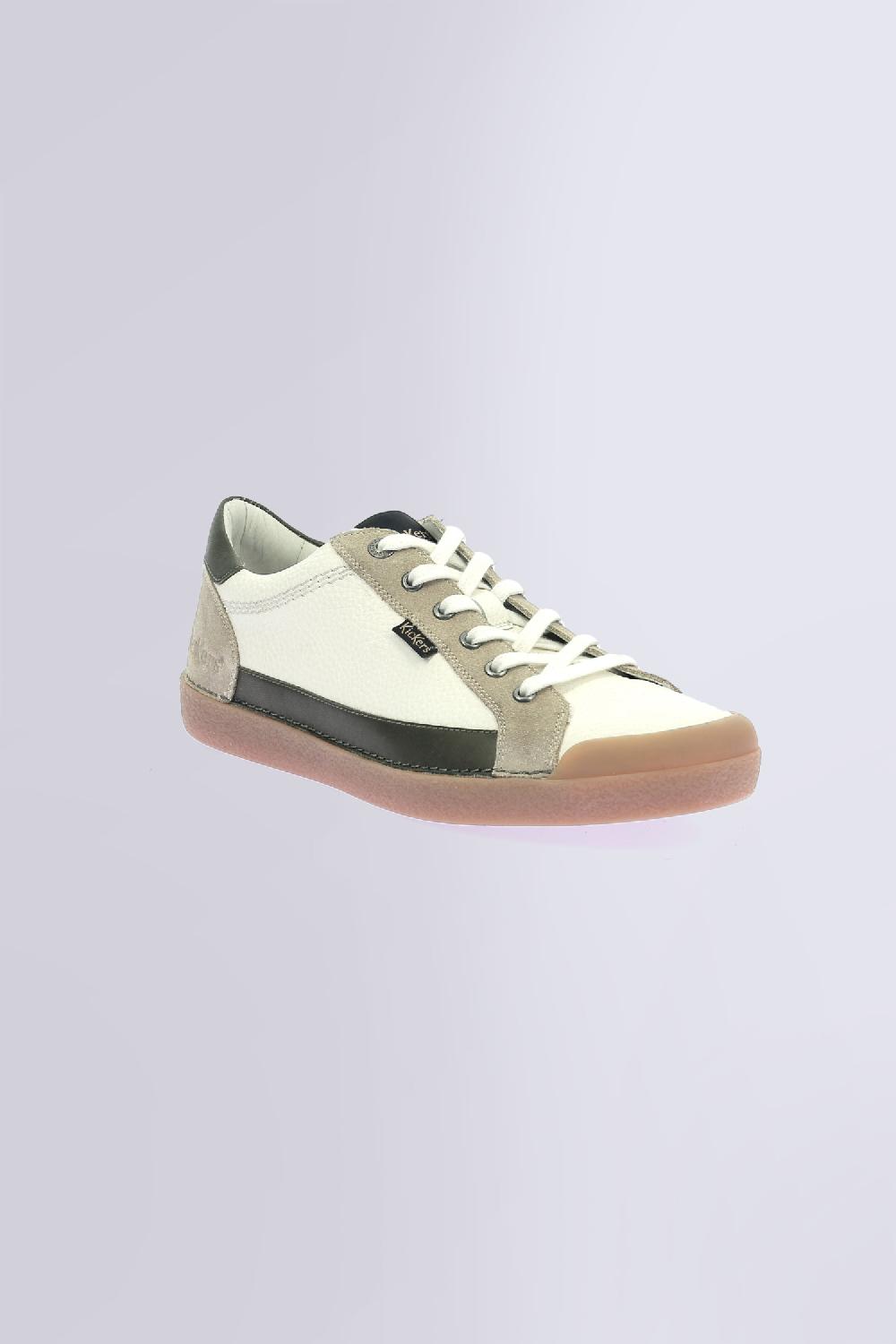 Kickers Kick Trainer Blanc Beige Kaki