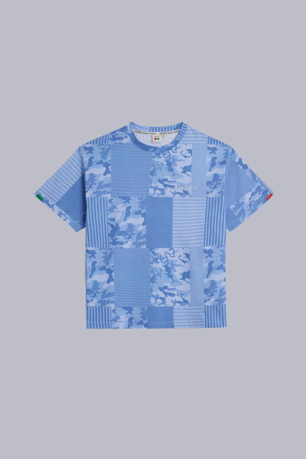 kickers Kick TShirt Bleu Camouflage