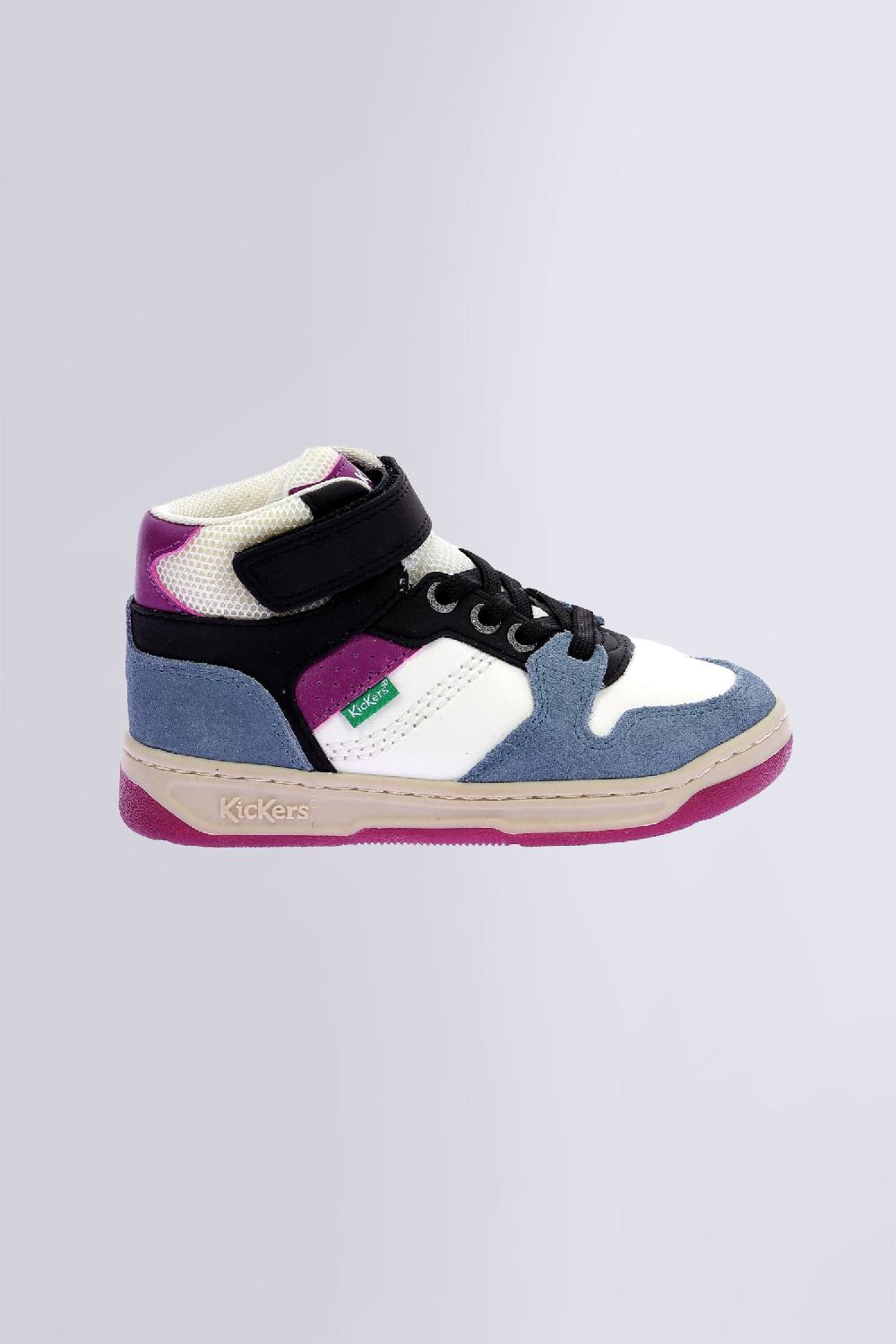 Kickers Kickado Bleu Blanc Violet