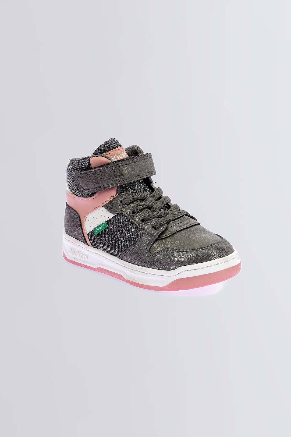 kickers Kickado Gris rose argent