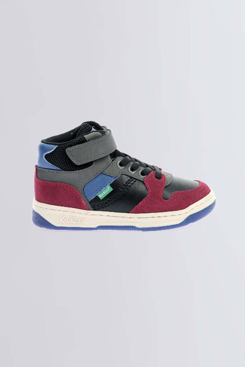 Kickers Kickado Noir Bordeaux Bleu