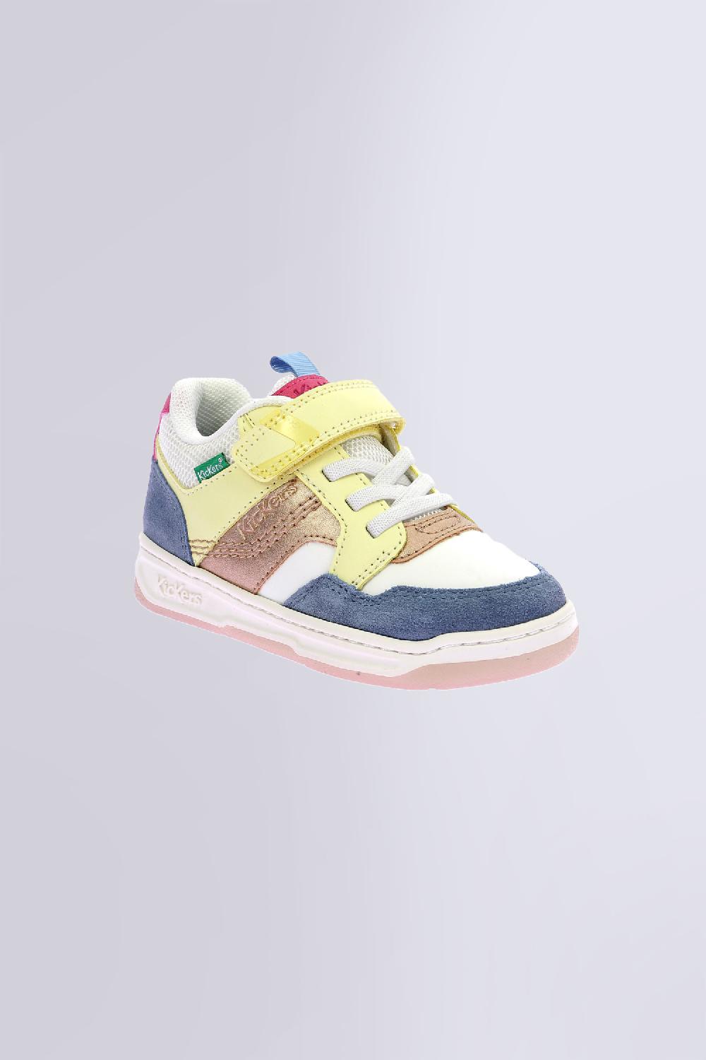 kickers Kickarting Blanc bleu jaune