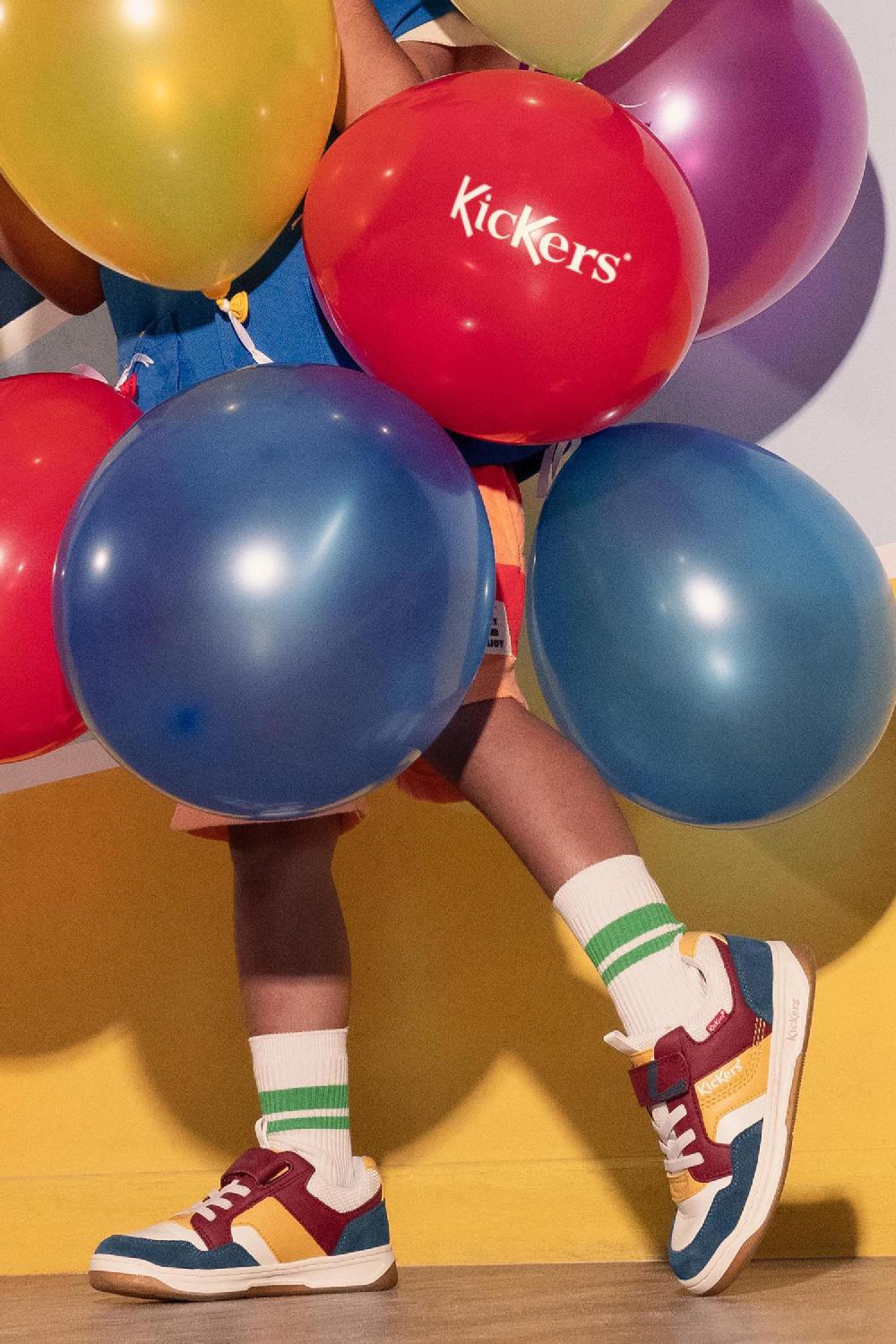 kickers Kickarting Blanc bordeaux bleu