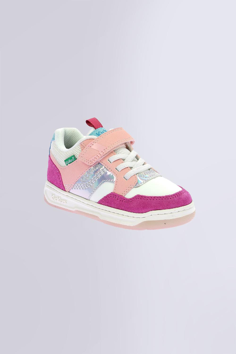 kickers Kickarting Blanc fuchsia rose
