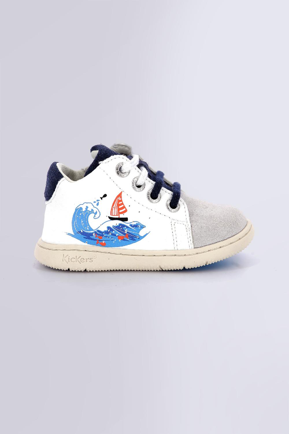 Kickers Kickblace Blanc Wave