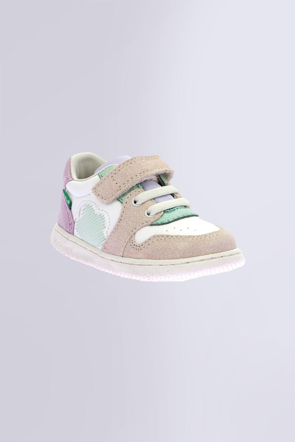 Kickers Kickbrownie Blanc Rose Vert