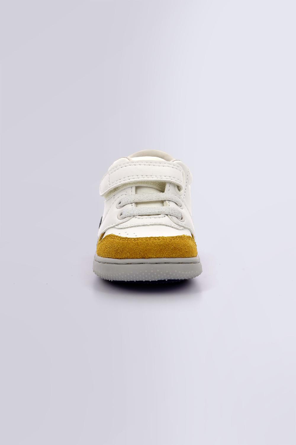 Kickers Kickbuvar Blanc Camel Bleu