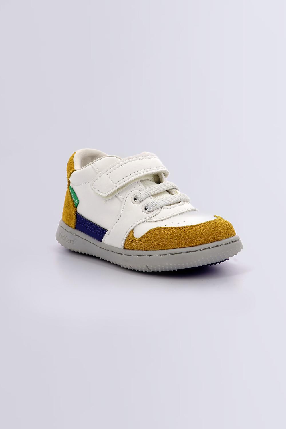 kickers Kickbuvar Blanc camel bleu